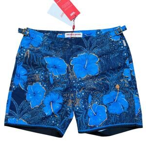 Orlebar Brown Blue Floral Swim Trunks